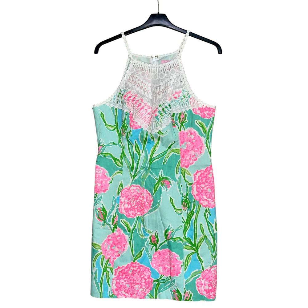 Lilly Pulitzer Dress Pearl Shift Neon Floral